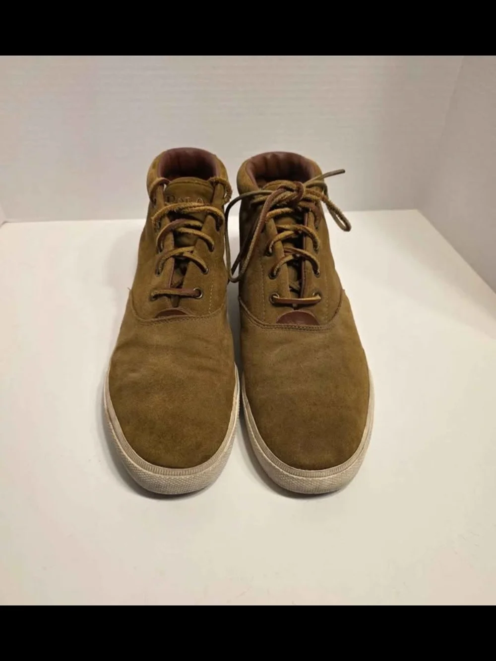 Polo Ralph Lauren Zale Men's Oiled Suede Chukka Sneakers - Brown - Size 13